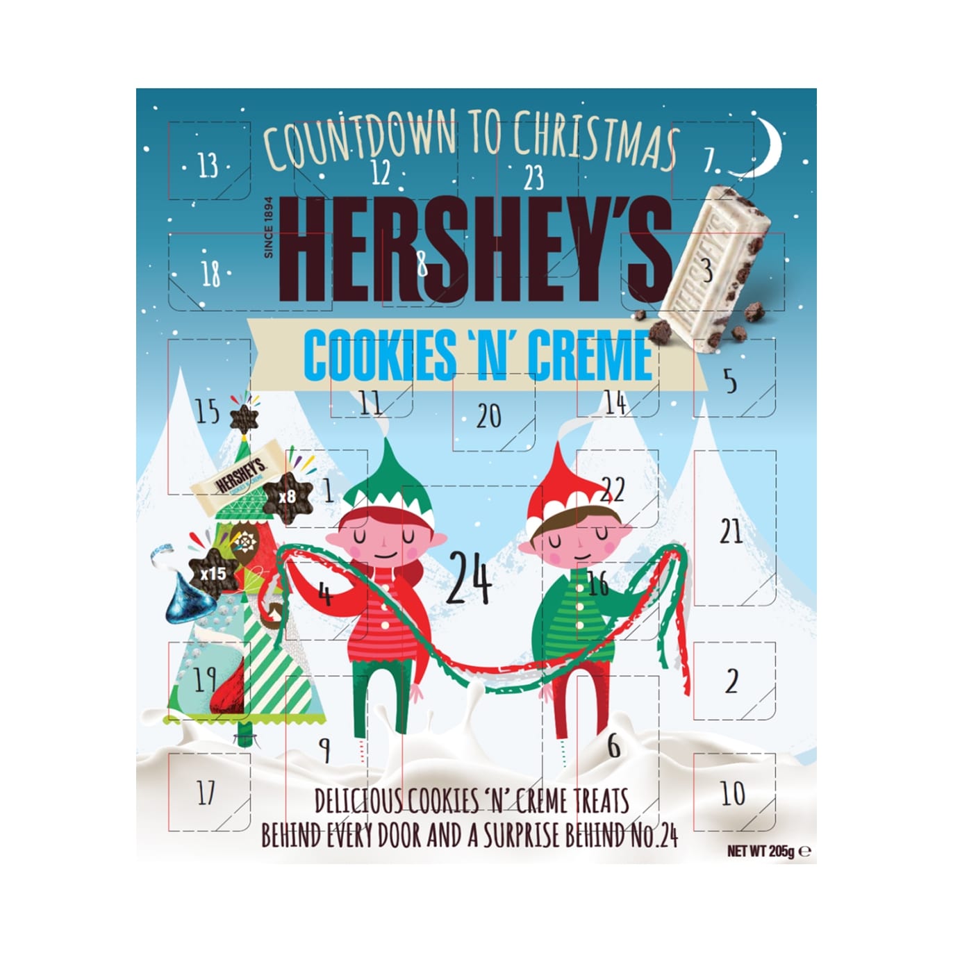 Hershey’s Cookies & Creme Advent Calendar 205 g The Candy Store
