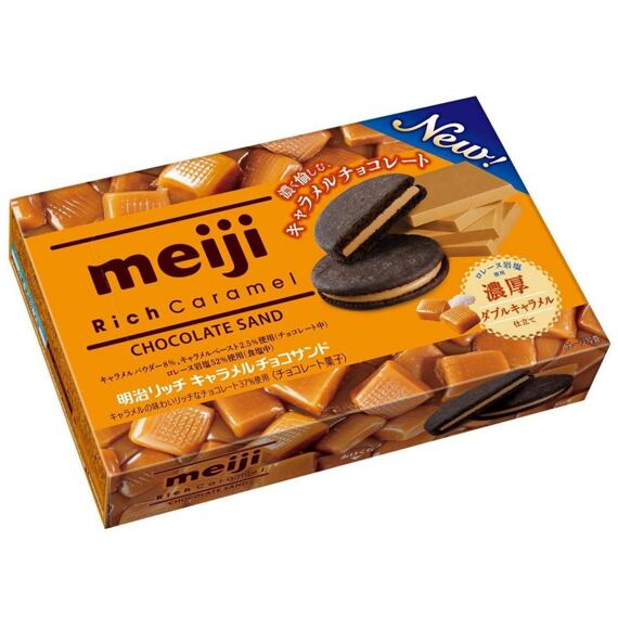 Meiji Rich Caramel Choco Sandwich 99 g