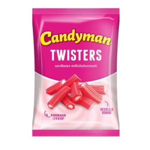 Candyman Twisters Strawberry Milkshake Flavour 140 g