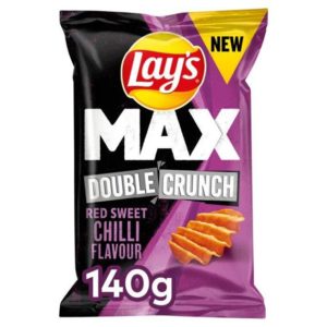 Lay’s Max Double Crunch Ribbel Chips Red Sweet Chilli 140 g