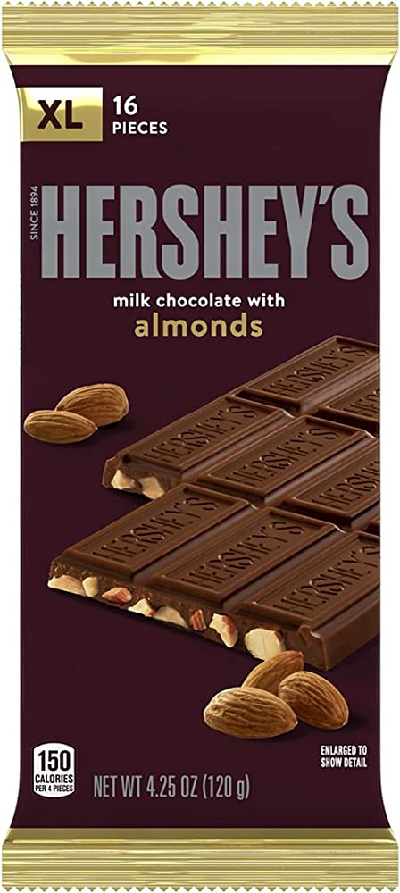 Hershey’s Milk Chocolate with Almonds XL Bar 120 g